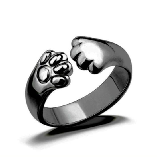 Finger Paw Opening Ring Bright Luster Jewelry Adjustable Ring for Daily Wear