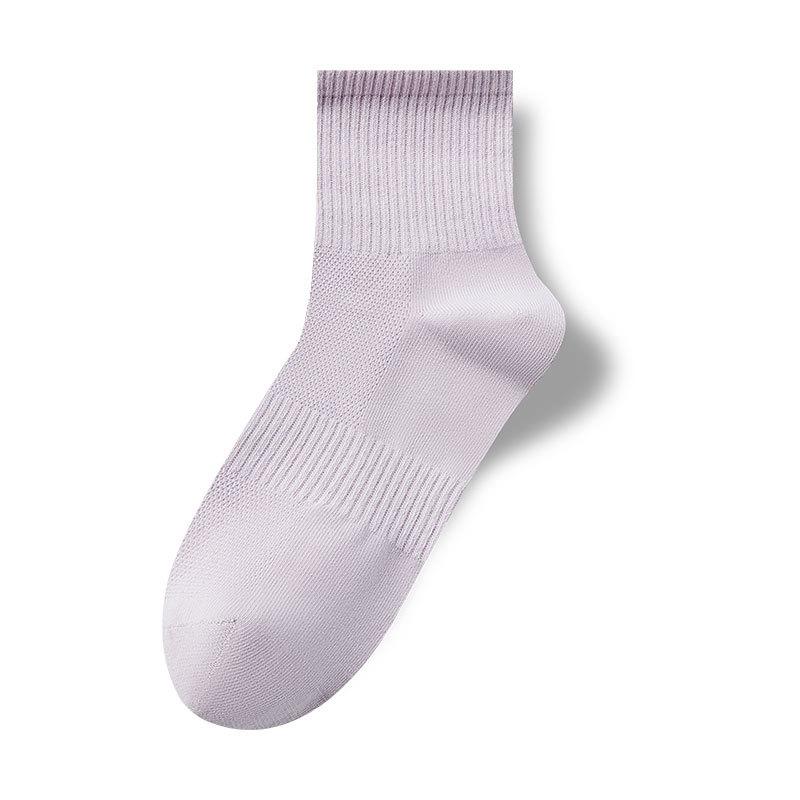 Female Spring and Summer Thin Style Pure Cotton Pure Color Mesh Stockings