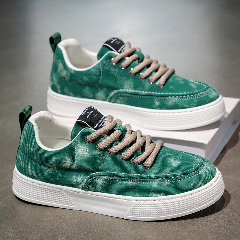 2025 Autumn Men's Trendy Canvas Shoes - Comfortable, Non-Slip, Wear-Resistant, and Breathable.