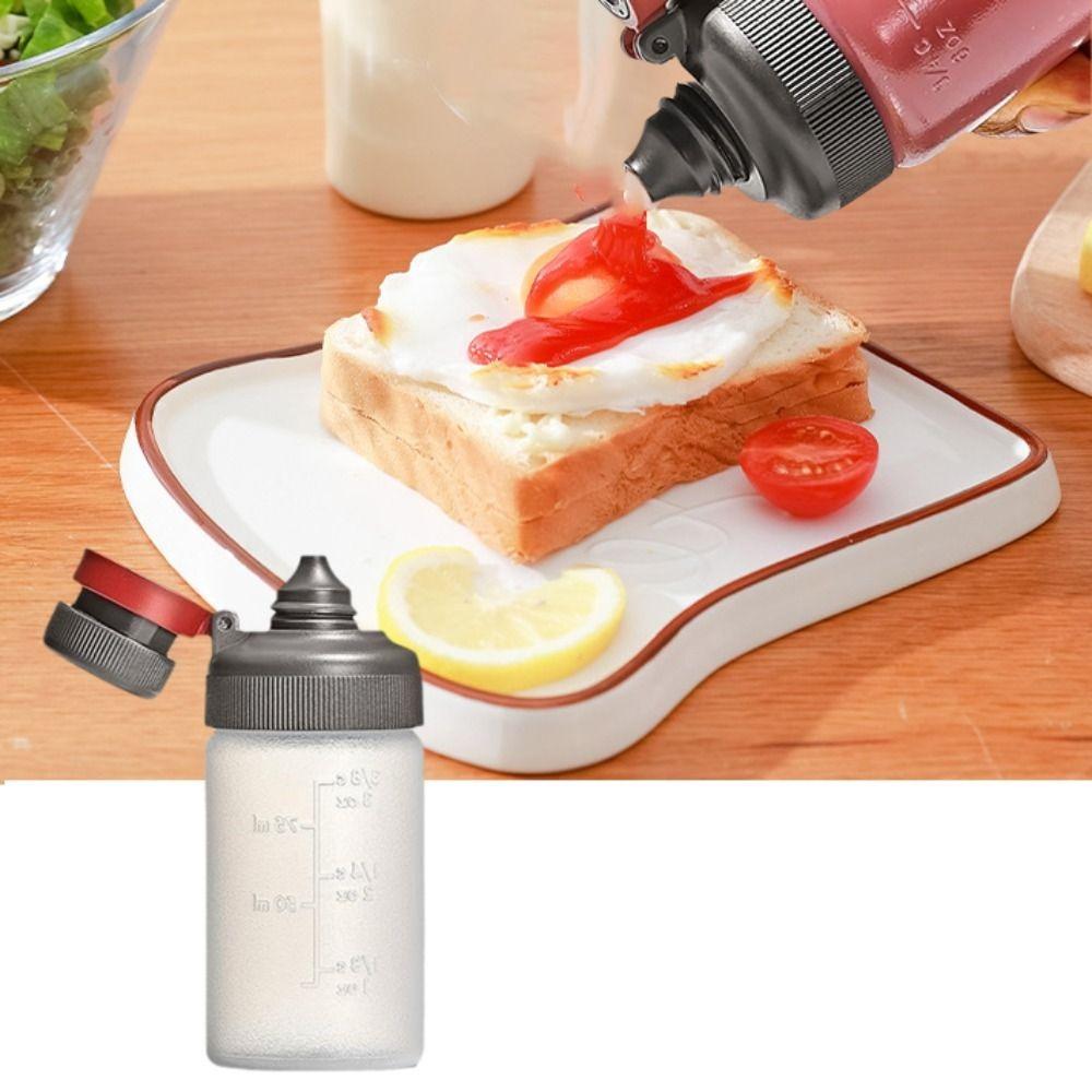 Kunststoff-Quetschflasche Küchenwerkzeuge Staubdichte Gewürzflasche Salatdressing-Press-Typ Quetschflasche Haushaltszubehör