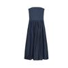 Summer New Women's Pleated off-the-Shoulder Fitted Waist Poplin Tube Top French Evening Dress Length Dress 4661219
