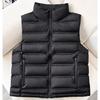 Warm Short Padded Vest Women Lightweight Korean Style Stand Collar Slim Fit Winter Cotton Vest