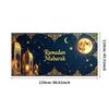Bannière Ramadan Moubarak Lanterne Festival Islamique Toile de Fond Lune pour Décoration Aïd Accessoires Photo Fournitures de Fête Événement Ramadan