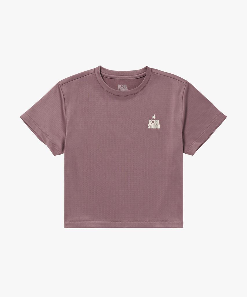 GOALSTUDIO Ws Track Goal Logo Crop Tee-Brick