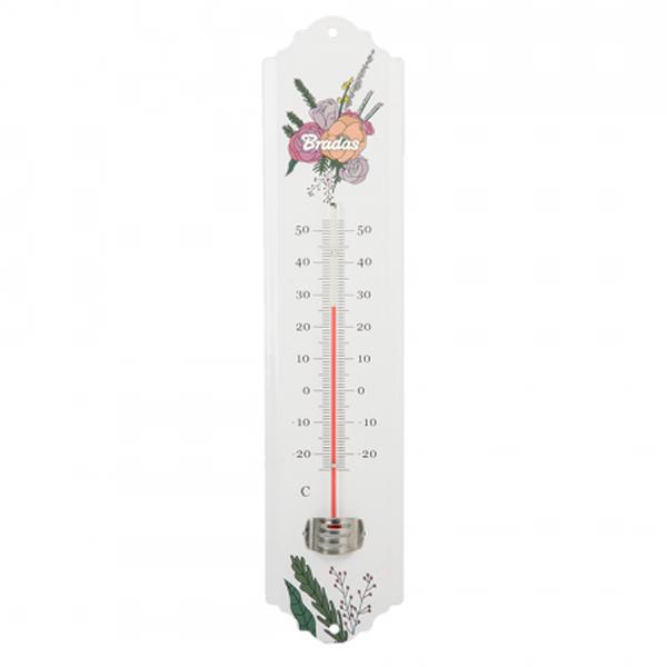 Outdoor Window Thermometer, Metal, Range: -25/50 Degrees C, Length 20 Cm