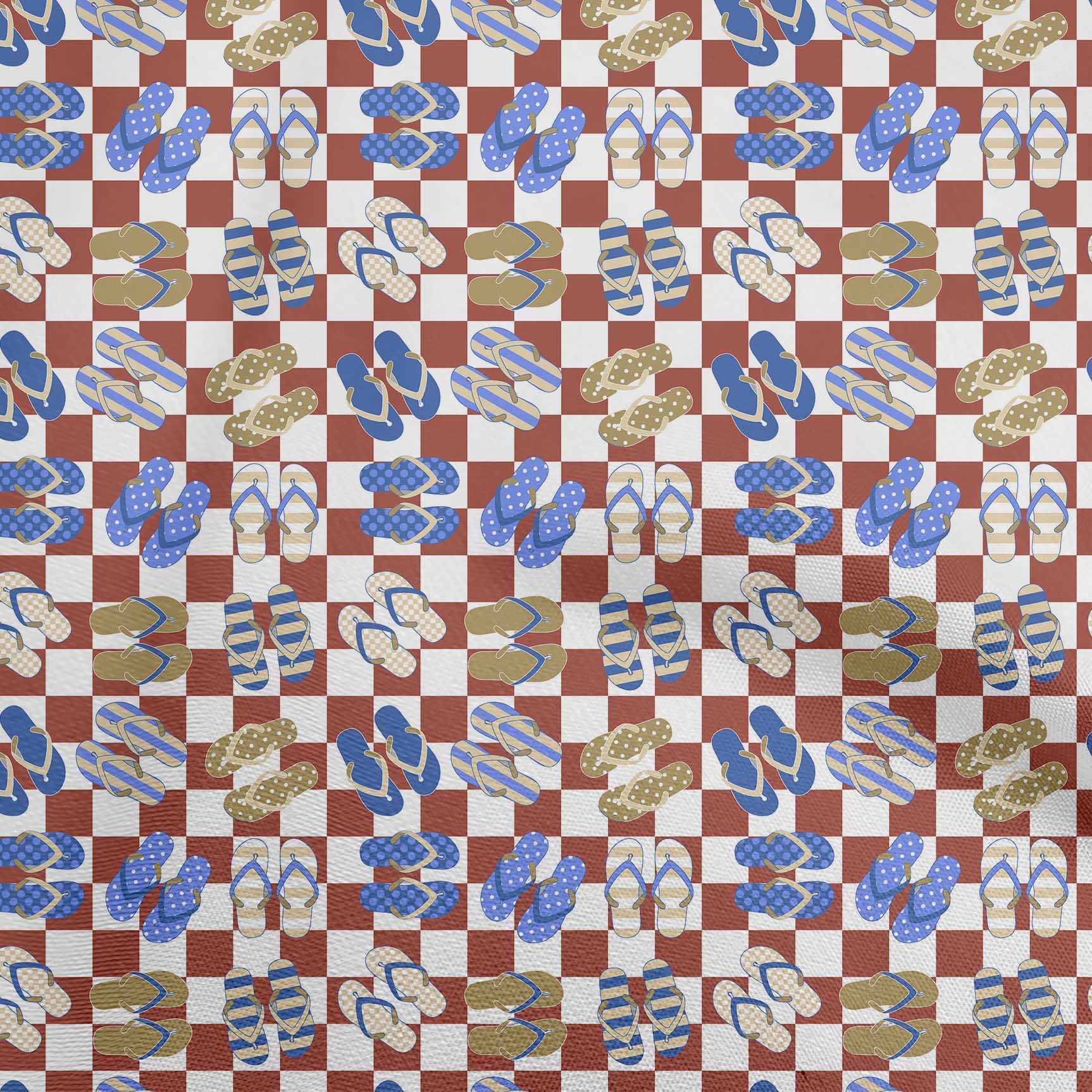 

OneOone Cotton Flex Green Fabric Пляжні тапочки Витрати для стьобання Тканина для шиття з принтом у дворі 40 дюймів 42 Inch Wide - Viscose Chiffon червоний