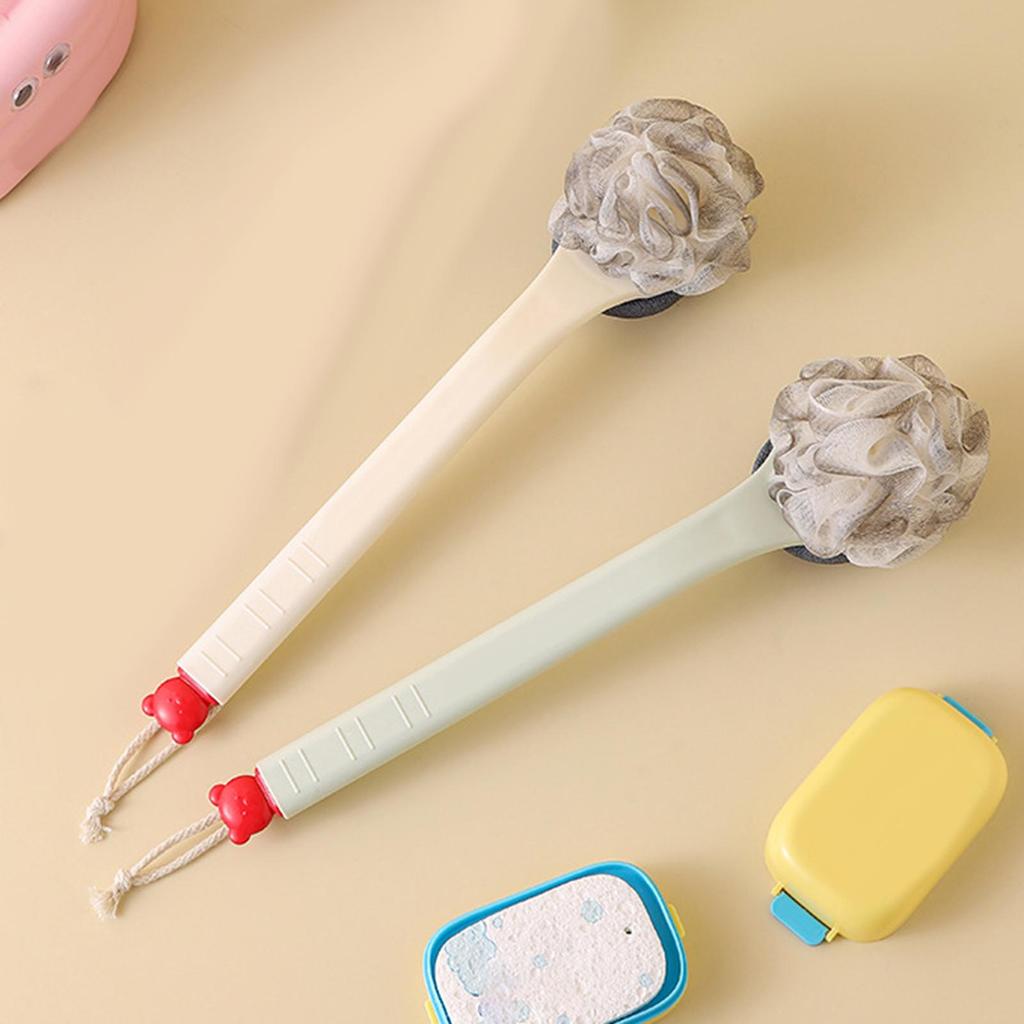 Bath Brush Long Handle For Shower Soft Bath Back Brush Long Handle For Shower Double-Sided Body Cleaning Exfoliator For Skin