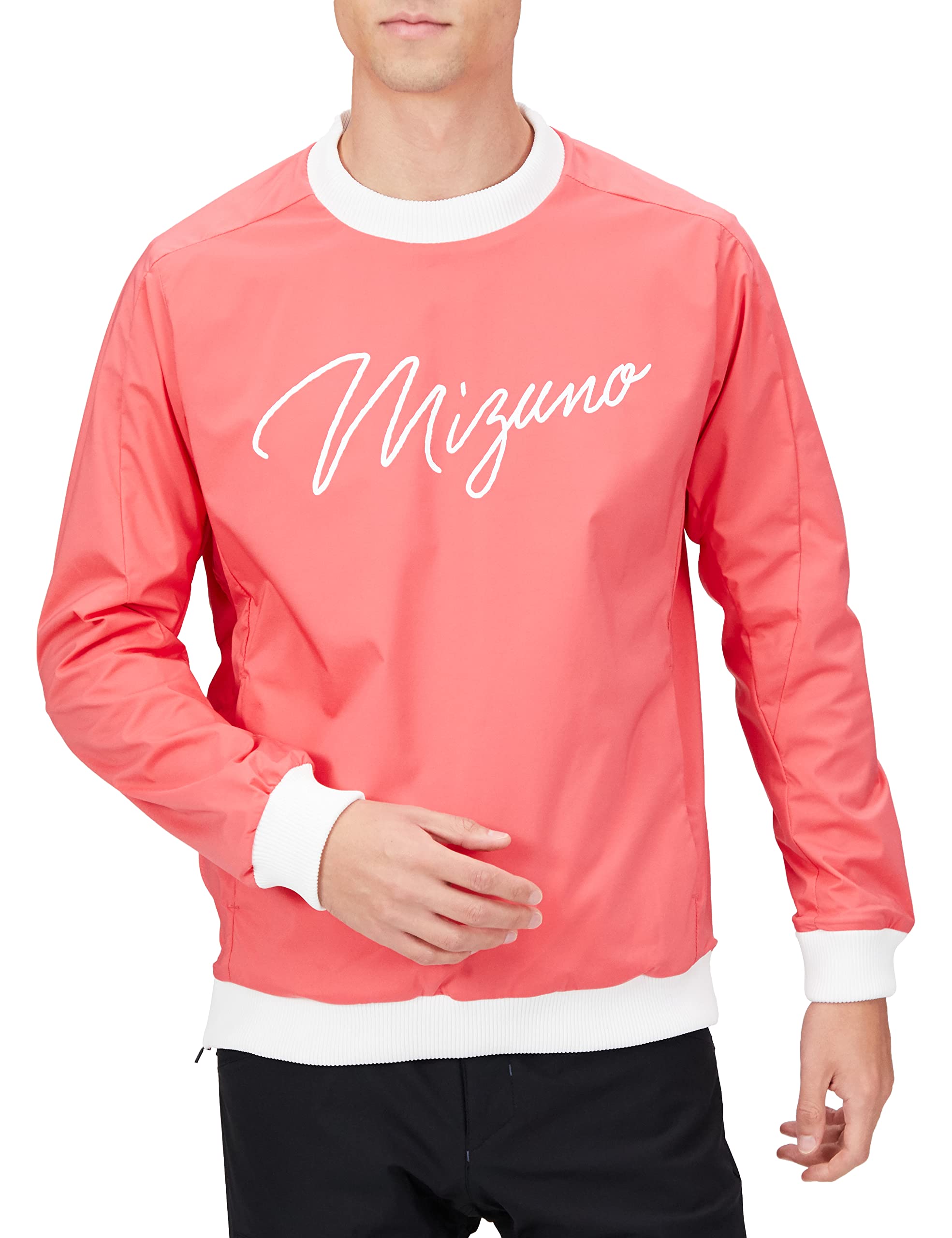 

Одежда для гольфа Водоотталкивающий логотип Пуловер Stretch E2ME2502 Coral Red XL [Mizuno] Мужская коралл красный