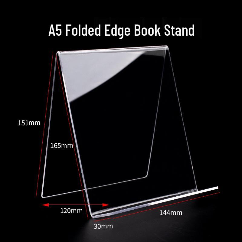 Transparent Acrylic Bookstand: Bookshelf Bookend & Desktop Display Rack