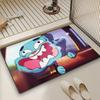 Cartoon W-World Of G-GumballS Door Mat Bath Microfiber Decorative Versatile Flannel Floor Mat Quick Dry Absorbent Non-slip Sole