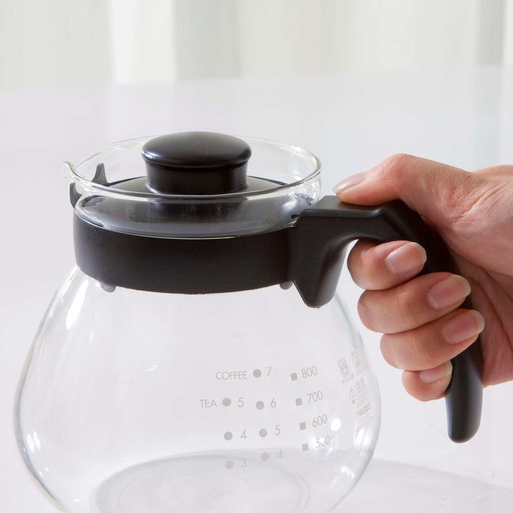 HARIO Coffee Tea Server Made In & Teco, Microwave/Dishwasher Safe, 1,000ml, Japan, TCR-100-B