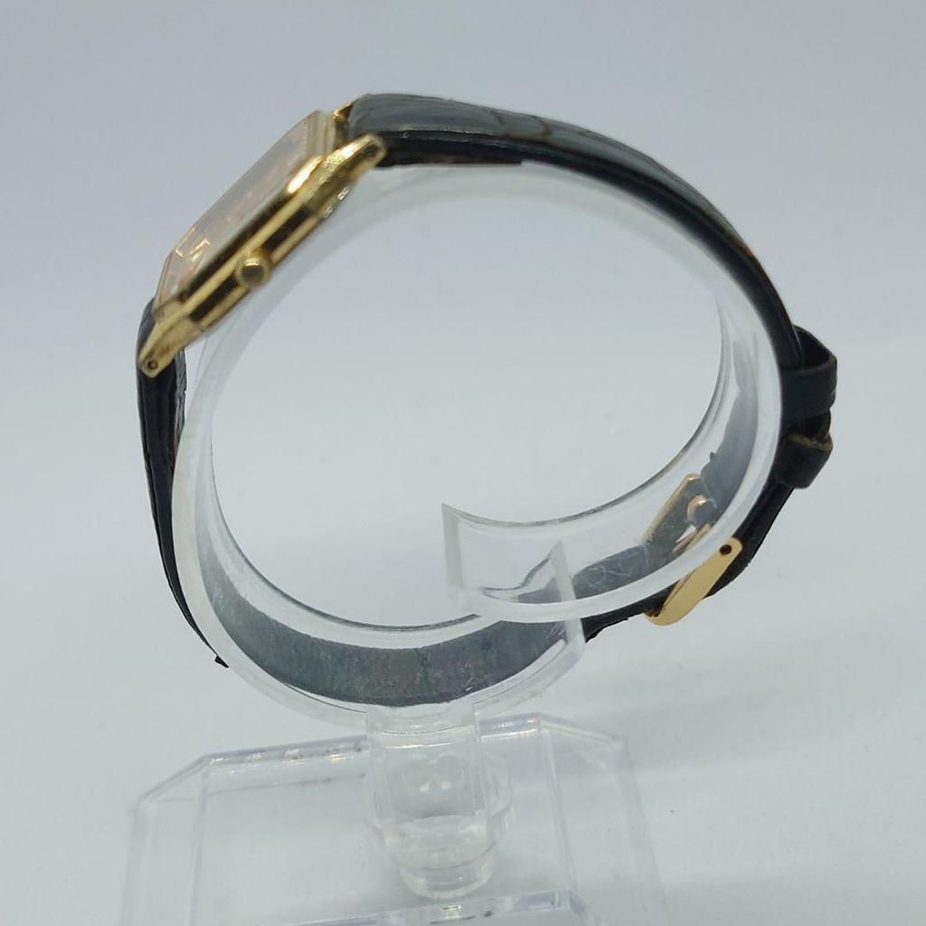 Used New battery SEIKO Octagon gold case ladies