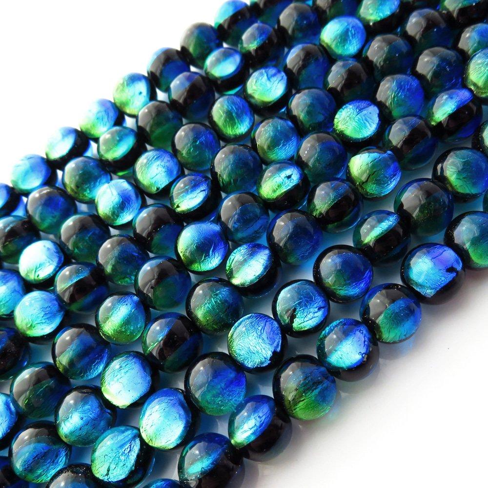 [GOLD STONE] Kerama Marine Firefly Glass Beads, 50 Beads, 8mm, from the Kerama Islands, Okinawa
