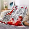Valentines Day Blanket Kiss Me Red Lips Blanket Festival Birthday Gifts for Women Girlfriend Wife Flannel Love Throw Blankets