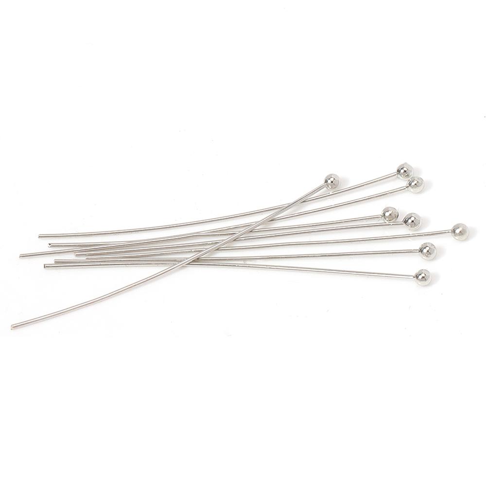 200 st/parti 18 20 25 30 40 mm Metallkulhuvudnålar 0,5 mm Stångnålar Kontakt för DIY Smyckestillverkning Pärlfynd Tillbehör