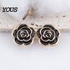 Comfortable Waist Support Pins 1 Pair Rose Tightener Pins, No-sew Pants Tighteners, Detachable Metal Flower for Jeans Skirts Waistband Narrowing