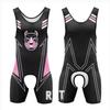 Dog Head Sleeveless Wrestling Singlet Weightlifting Suit Hollow Out Gym Workout Wear