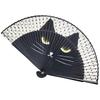 Best-Selling Spray-Painted Cat Fan with Cartoon Totoro Design - Creative Japanese Craft Fan