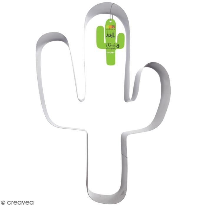 Découpoir XXL en inox - Cactus - 27 x 35,5 cm