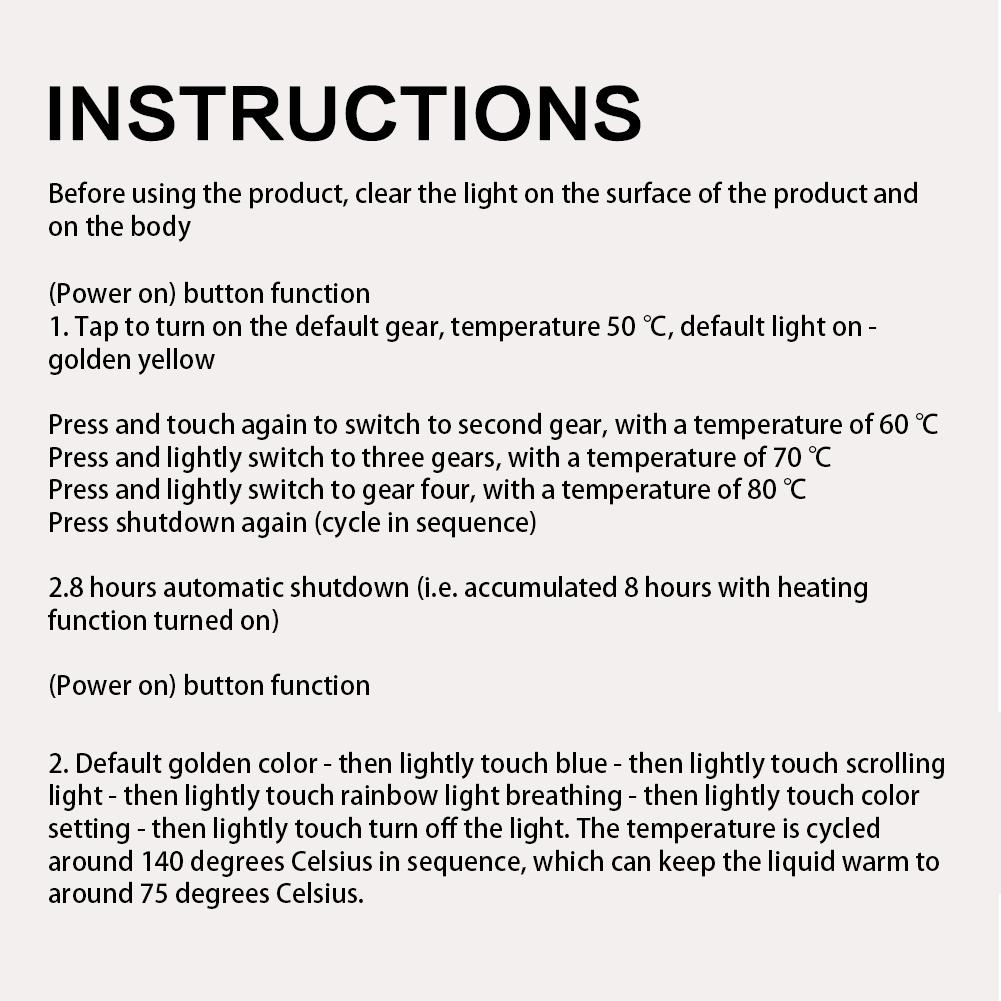 Vulkanisk Lava Koppvarmer Konstant Temperatur Varmepute For Hjem/Kontor