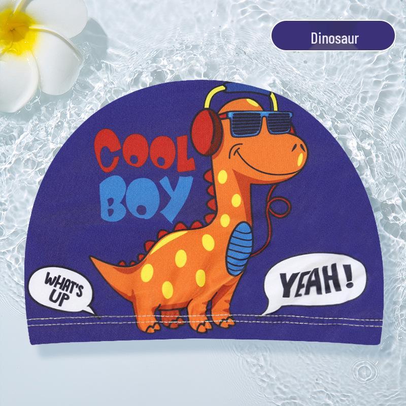 Waterproof Cartoon Swim Cap with Ear Protection for Adults - Unisex, Comfortable Fit