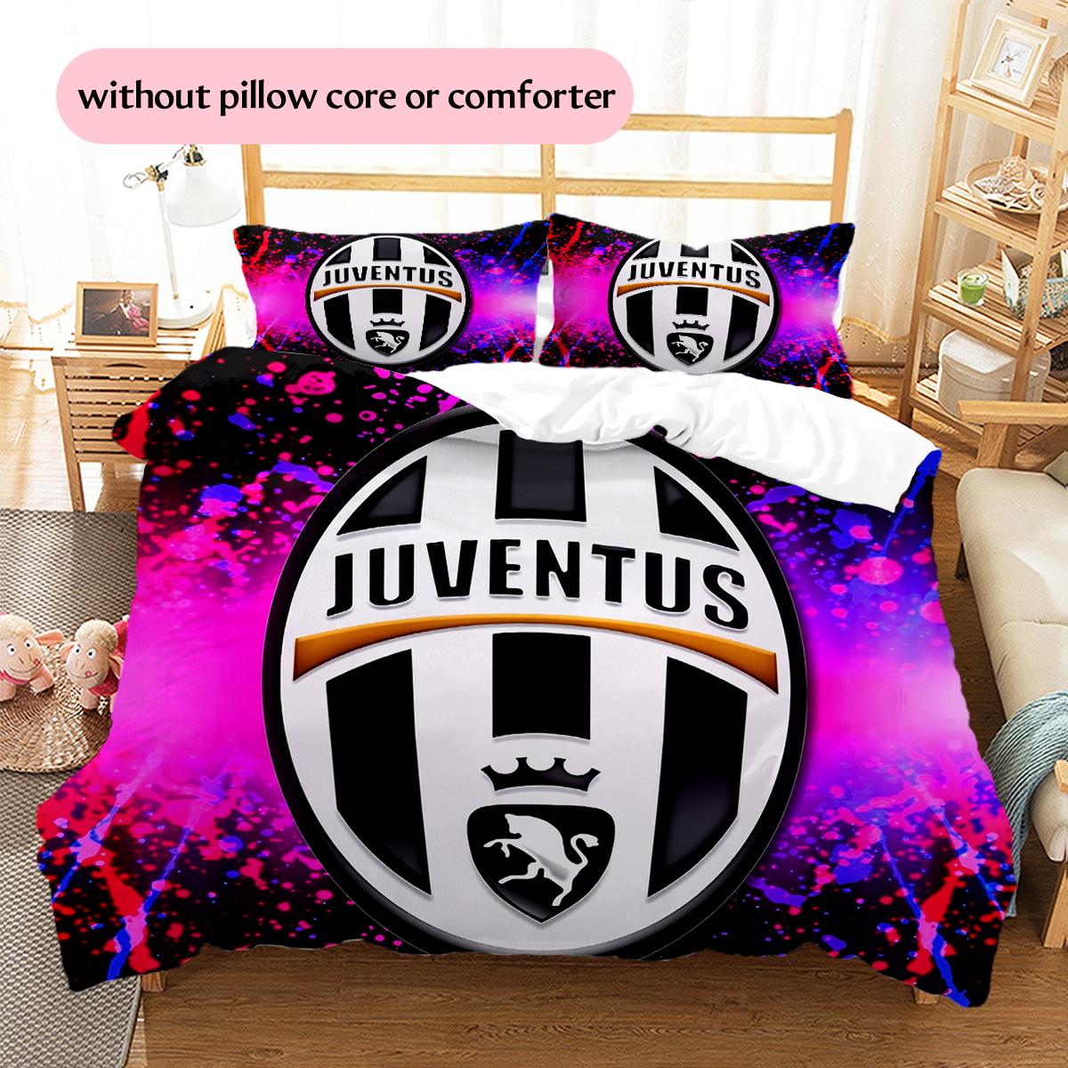 

Juventus FC Pattern Bedding Home Decoration Birthday Gift (1 * duvet cover + 2 * pillowcase, without core) 135x200cm