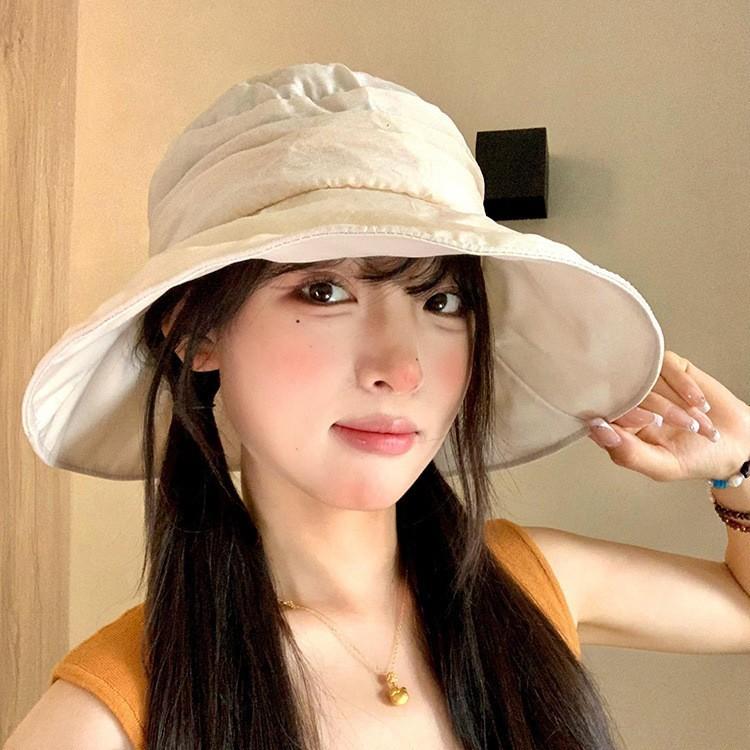 Quick-drying Bucket Hat Women's Spring and Summer Thin Breathable Big Brim Basin Hat Outdoor Travel Shading Sun Protection Hat