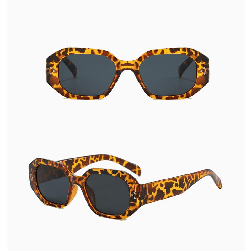 Korean Square UV Resistant Sunglasses For Men And Women Fashion Polygon Street Photography Outdoor Sunscreen Sun Glasses