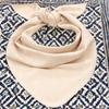 Large Triangular Neck Scarf Bandana Cotton Sand Beige