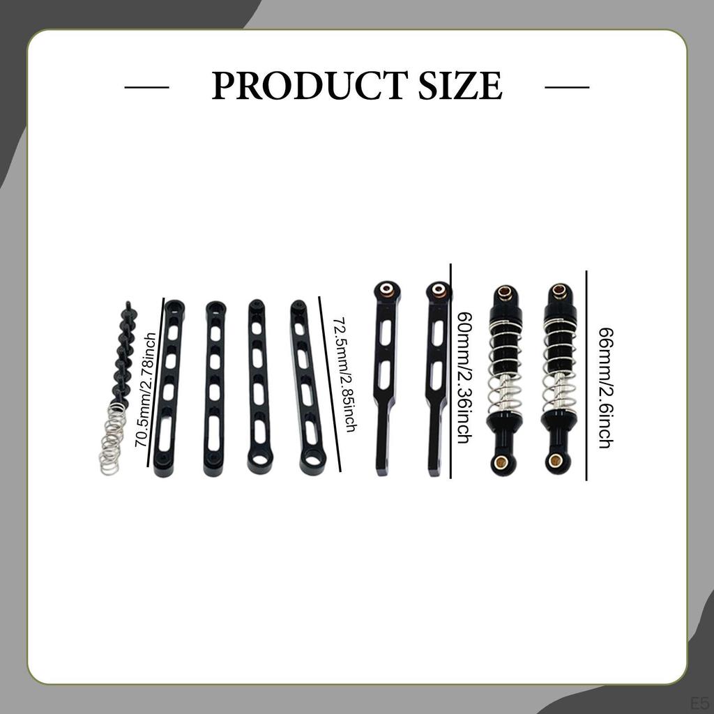 1/12 RC Car Axle Pull Rod Set Directly Replace Parts DIY Modified Sturdy for MN82 LC79