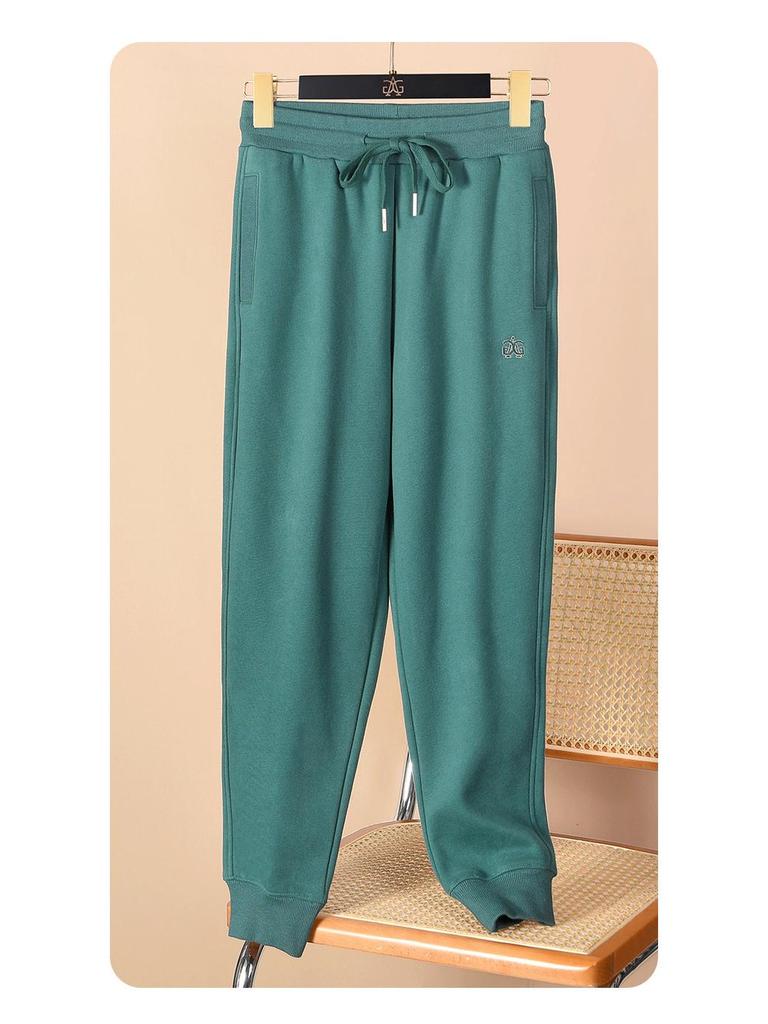2025 Stylish Simple Nine-Point Fleece-Lined Loose Pants for Petite Women
