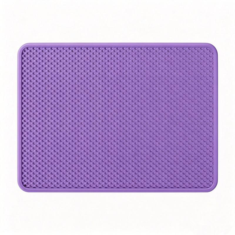 Double Layer Cat Litter Mat Urine Resistant Anti Spill Litter Trapping Pad Non Slip for Cat Cage Litter Box Area
