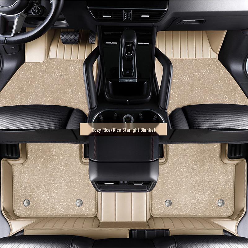 Full Coverage Star-Themed Leather Floor Mats for XPeng P7, G3, G6, G9, X9, MO3, and P5 Models.