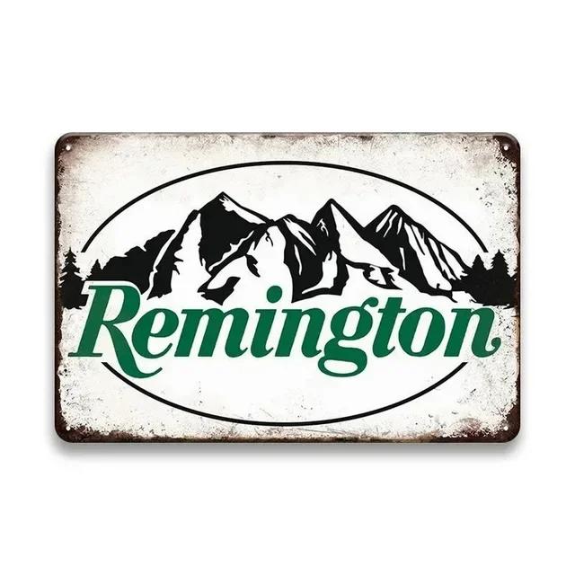 Vintage Ruger Beretta Metal Tin Signs: Elevate Your Home Bar Decor with Retro Flair
