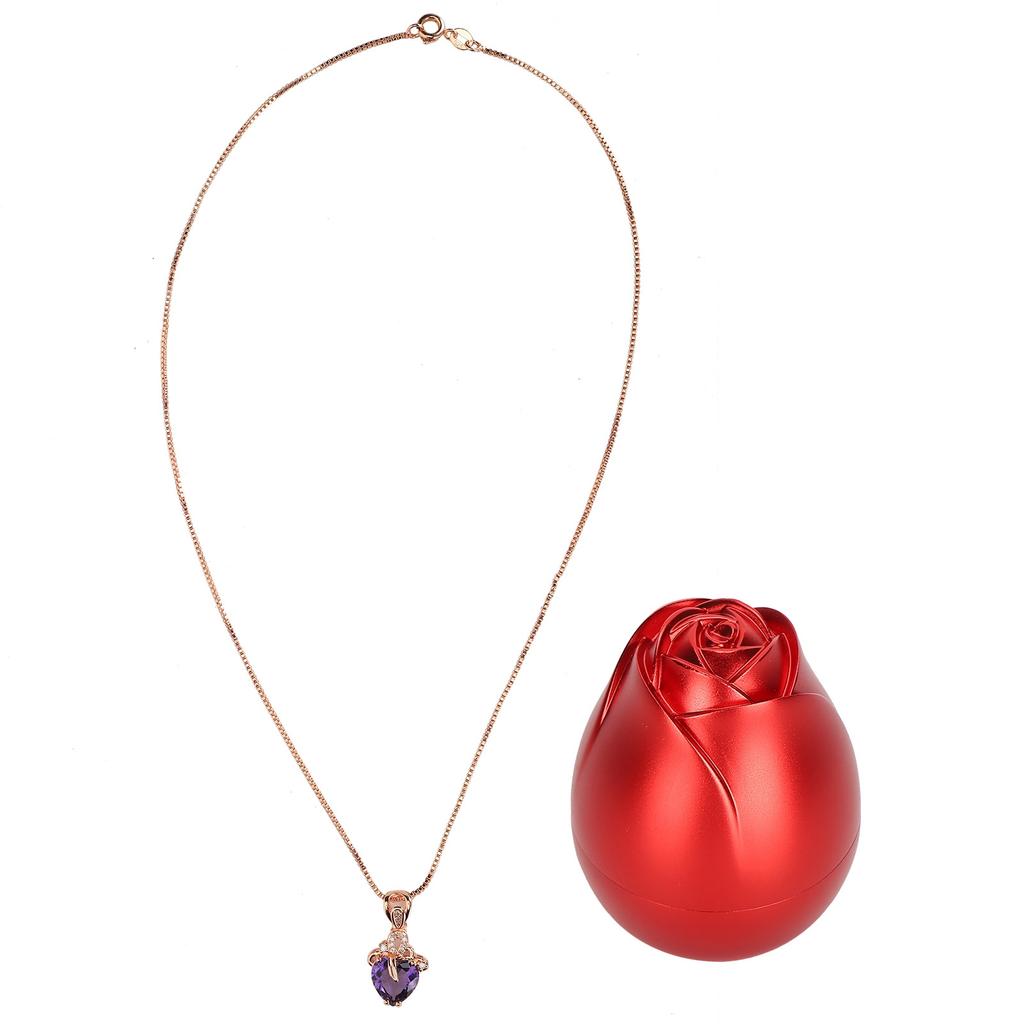 Jewelry Necklace Rose Flower Box Valentine"s Day Rings Necklaces Earrings Gift Box