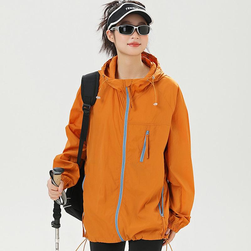 UPF10 + Sunscreen Top Jacket Men's Summer Ice Silk Hooded Sports Fishing Sunscreen Clothing Outdoor Light Sunscreen Clothing Women