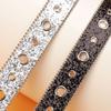 European and American punk bling sequined belt, women's trend ins feng shui diamond versatile jeans hollow belt women