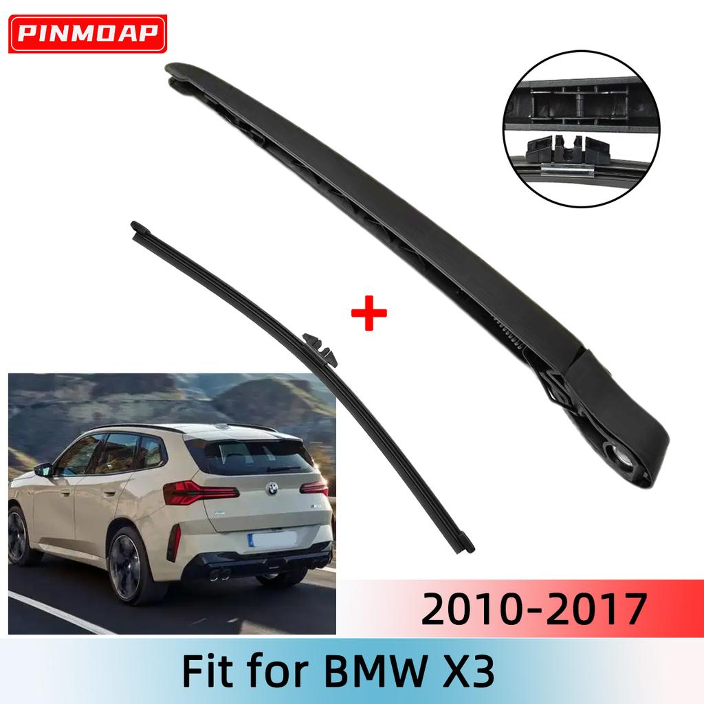 Rear Wiper Blade & Arm Set Kit For BMW X3 2010--2017 Windshield Windscreen Rear Window
