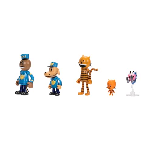 Dog Man Movie Action Figure Multi-Pack Set with 2.5-Inch Scale Figures - Dog Man Movie Toys Inspired by Lil' Petty, The Chief, and Flippy!