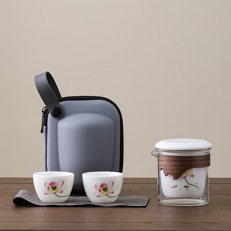 Aiqiyi Xuan A1 Lanolin Jade Travel Kung Fu Tea Set