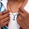 PIG & HEN Anchor Necklace - Black X Black