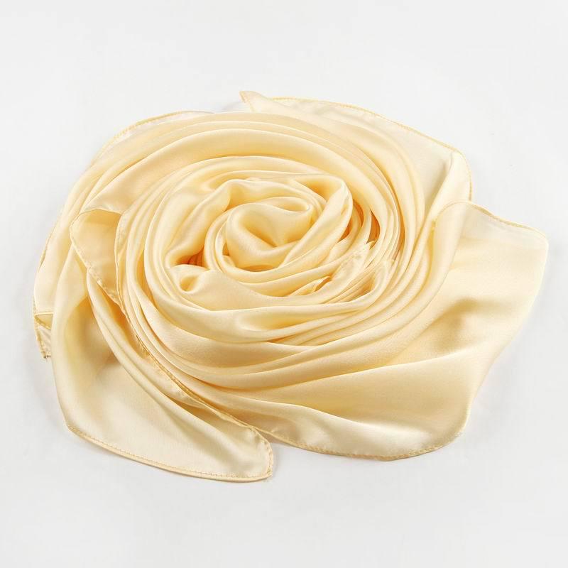 Women's Versatile Long Satin Scarf - Solid Color, Summer Sunscreen Shawl