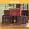 Retro Woven Wooden Medicine Box Lockable With Password For Car Storage Organizer