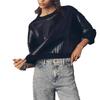 Summer 2026 Women's Solid Color Sequin Short Sleeve T-Shirt