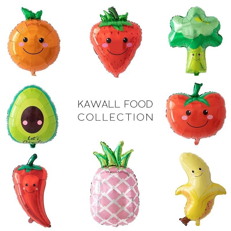 Baloane cu aer plutitoare din folie de aluminiu în formă de fructe și legume, Recuzită foto, Decorațiune eveniment, Decorațiune petrecere tematică de ziua de naștere