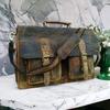18" Inch Retro Buffalo heren dames Leer Laptop Messenger Bag Kantoortas