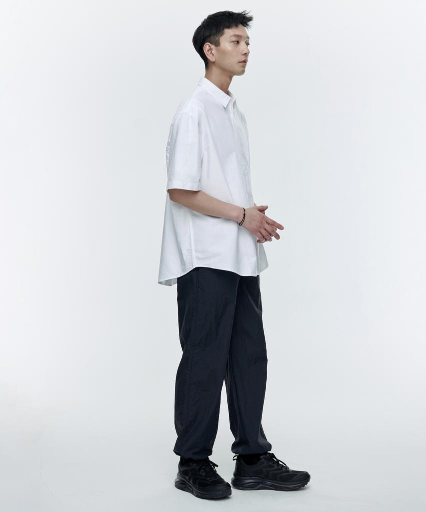MUSINSA STANDARD Nylon Wide String Pants [Dark Gray]