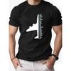 Men'S Casual Summer T-Shirt with Vintage Airplane Graphic Design - Crew Neck, Short Sleeve, Breathable Cotton, Perfect for Aviation Enthusiasts