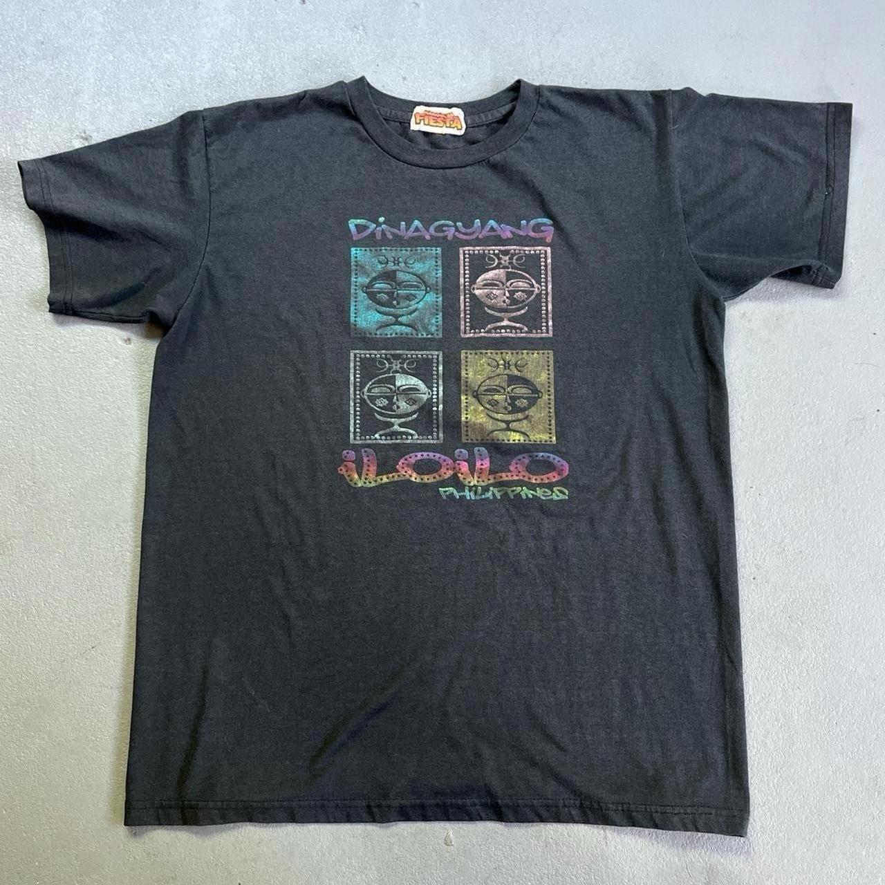 Dinagyang Iloilo Philippines Festival Graphic Black Tourist T Shirt Size Large Unisex T-Shirt S