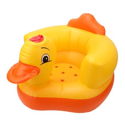 Gelbe Ente Aufblasbarer Babystuhl Sofa Baby Badhocker Sicherheitsrückenlehne 60 kg Tragfähigkeit Oval
